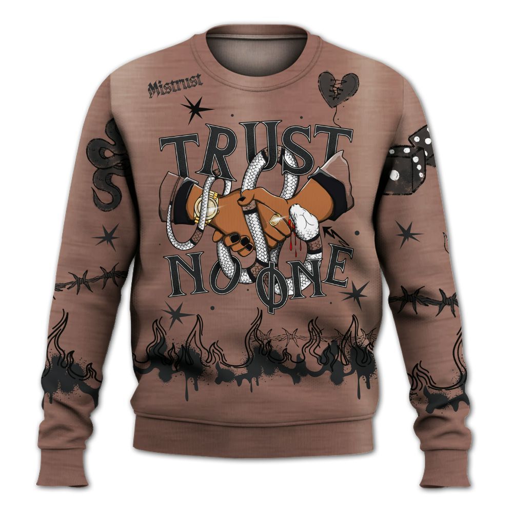 Sweatshirt To Match KD 4 Christmas - Trust No One Snake-Bite Doodle Crayon All Over Print