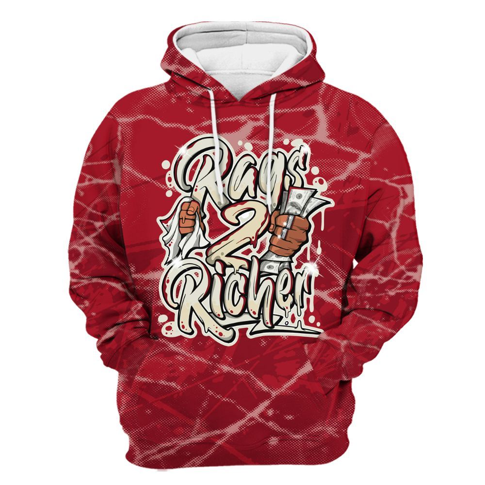 Hoodie To Match 2025 High OG Cinnabar 1s - Rag 2 Rich Graphic All Over Print