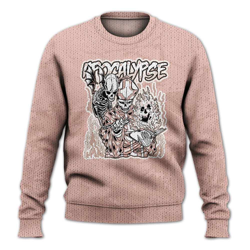 Knitted Sweater To Match Dunk Low Pink Velvet - Apocalypse Skeleton Profound