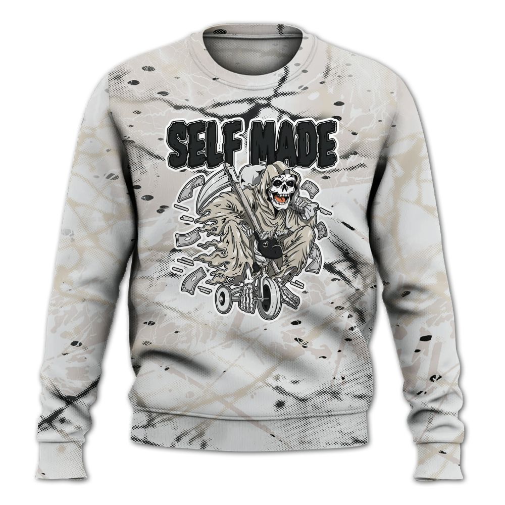 Sweatshirt To Match Retro Reverse Metallic 5s - Self Make Skeleton Profound All Over Print