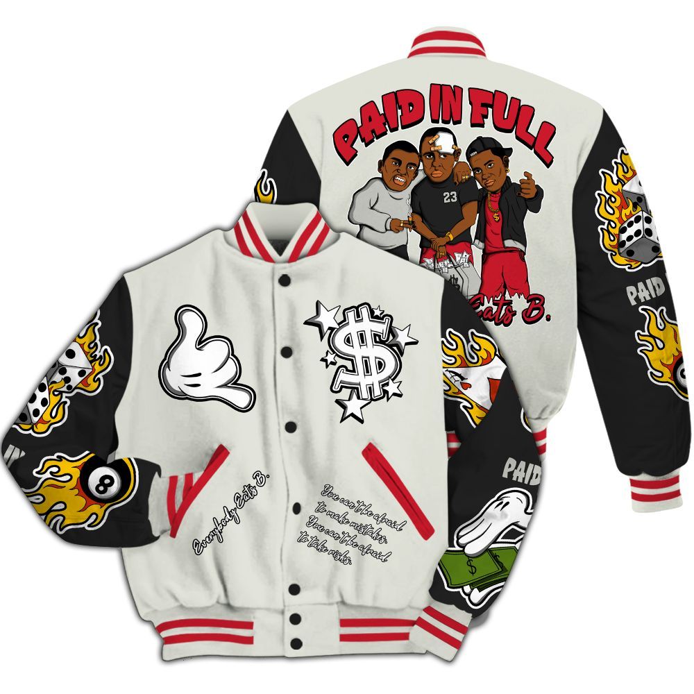 Varsity Jacket To Match Flight Club 4s - Everybody Paid In Full Graphic All Over Print