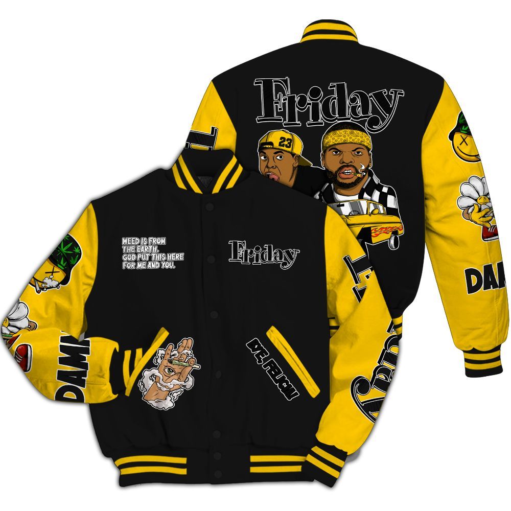 Varsity Jacket To Match Corteiz Air Max 95 Tour Yellow 5s - Friday Sneaker Stress Style All Over Print