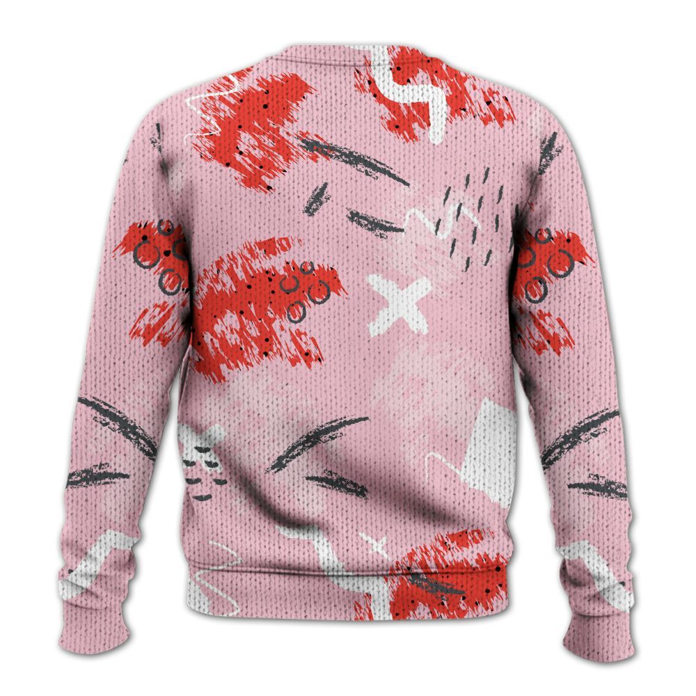 Sweater To Match Retro Awake Arctic Pink - Hustle Grind Pray Graphic