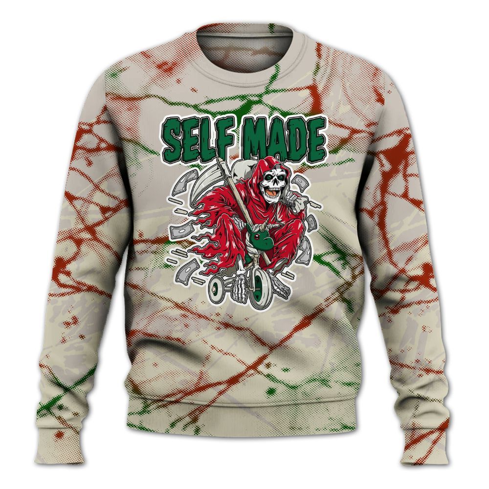 Sweatshirt To Match El Grito 5s - Self Make Skeleton Profound All Over Print