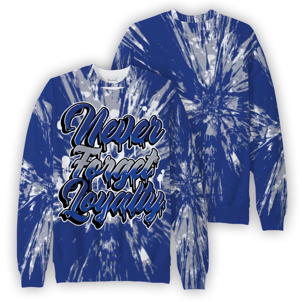 Sweatshirt To Match Air Foamposite One Royal Sweatshirt - Never Forget Loyalties Graphic Hiding Sweatshirt Unisex