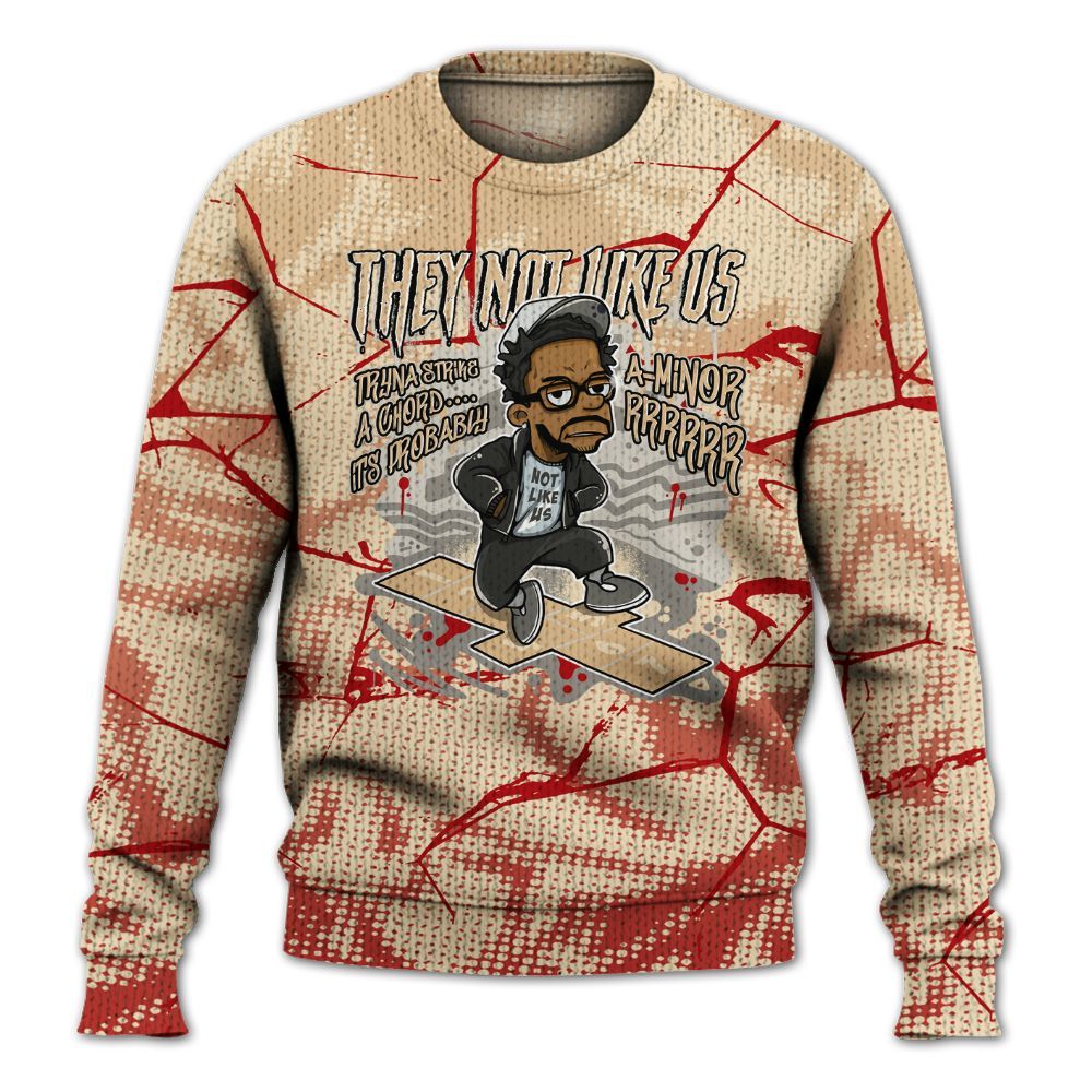 Knitted Sweater To Match Dunk Low Strawberry Waffle - Hopscotch Dislike Us Graphic Crack