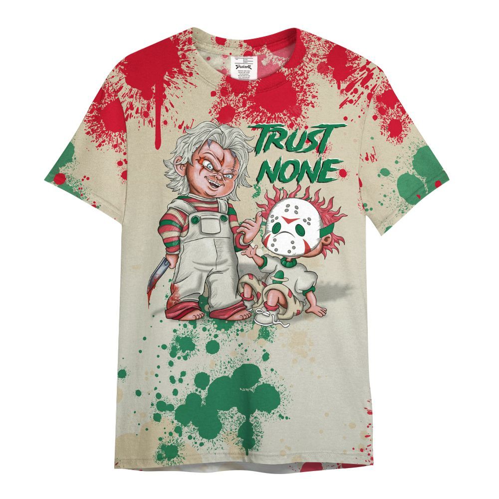 Shirt To Match El Grito 5s - Trust No One Scary All Over Print