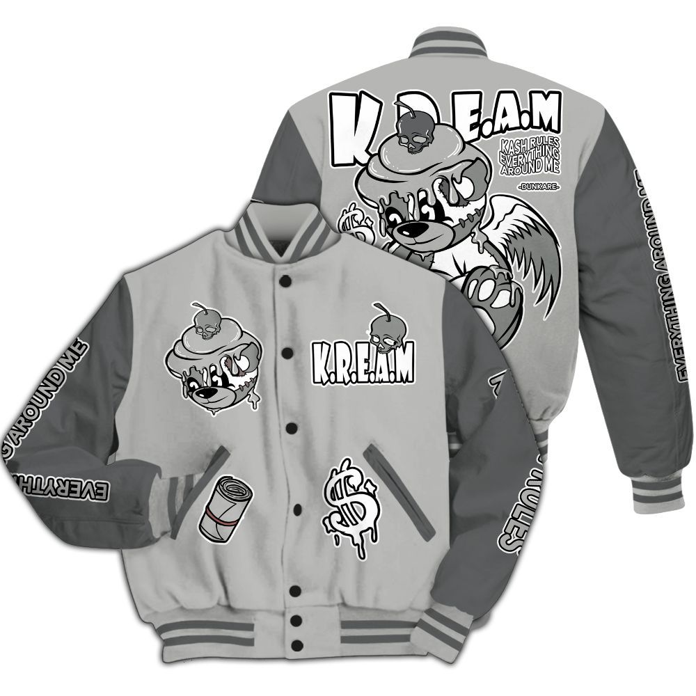 Varsity Jacket To Match Retro Wet Cement 4s - Loot Bear All Over Print