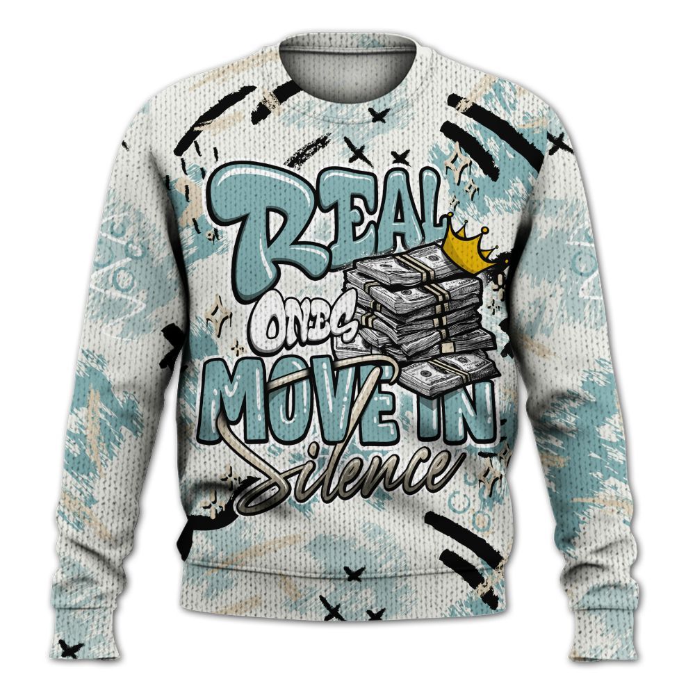 Knitted Sweater To Match Dunk Low Glacier Blue Pale Ivory - Real Ones Move In Streetwear