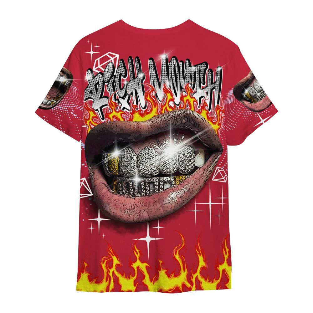 Shirt To Match Toro Bravo 6s - Rich Mouth Fire Rap Retro 90s All Over Print