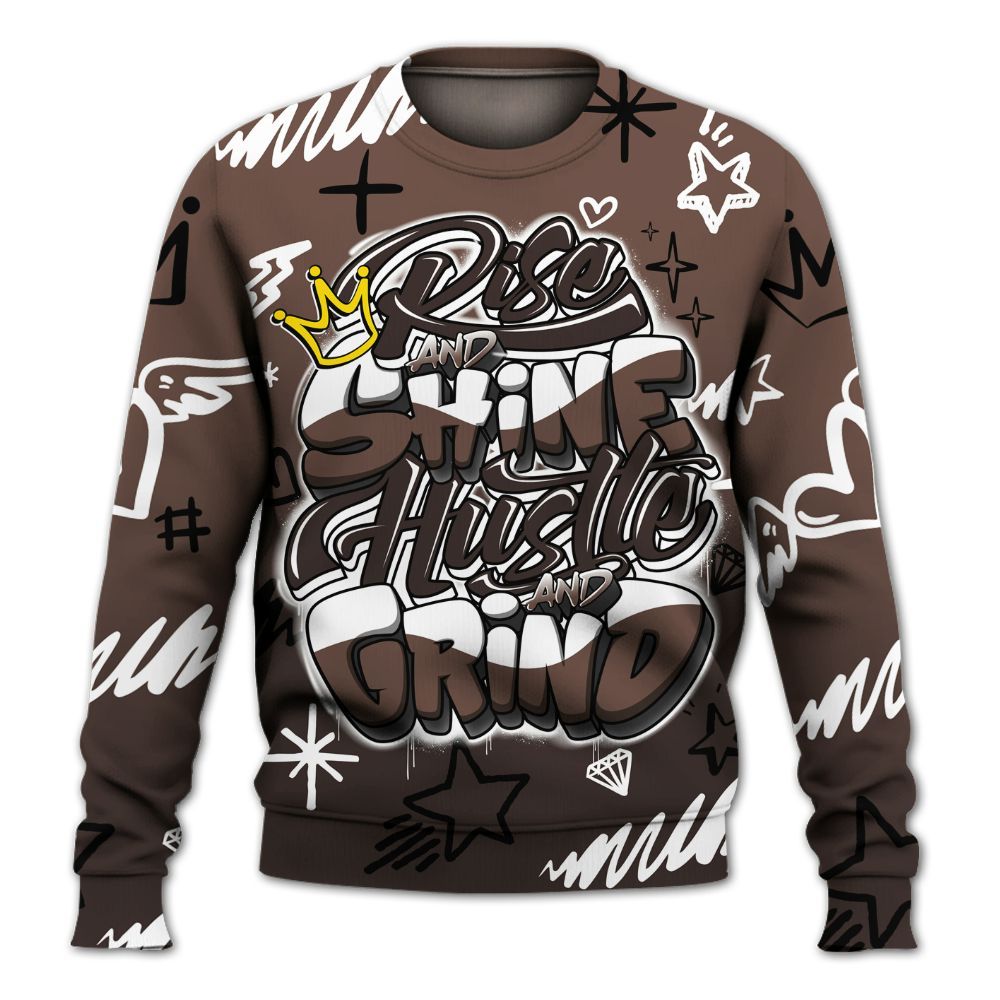 Sweatshirt To Match Air Force 1 Low Escape - Rise Shine Hustle Grind All Over Print