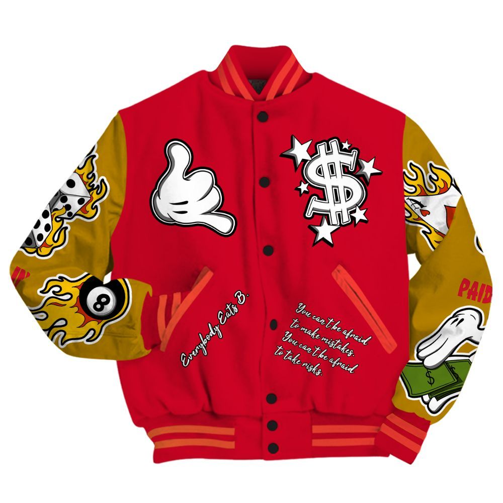 Varsity Jacket To Match Ja 3 Raptor - Everybody Paid In Full Graphic All Over Print