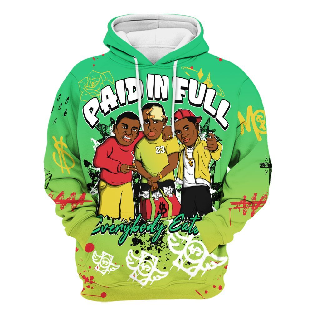 Hoodie To Match Ja 3 Jurassic Park Explorer - Everybody Paid In Full Crayon All Over Print