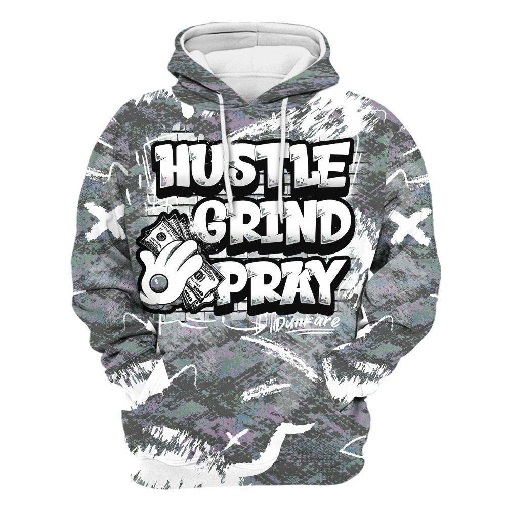 Hoodie To Match Low CNY Year Of The Snake 11s - Hustle Grind Pray Retro All Over Print