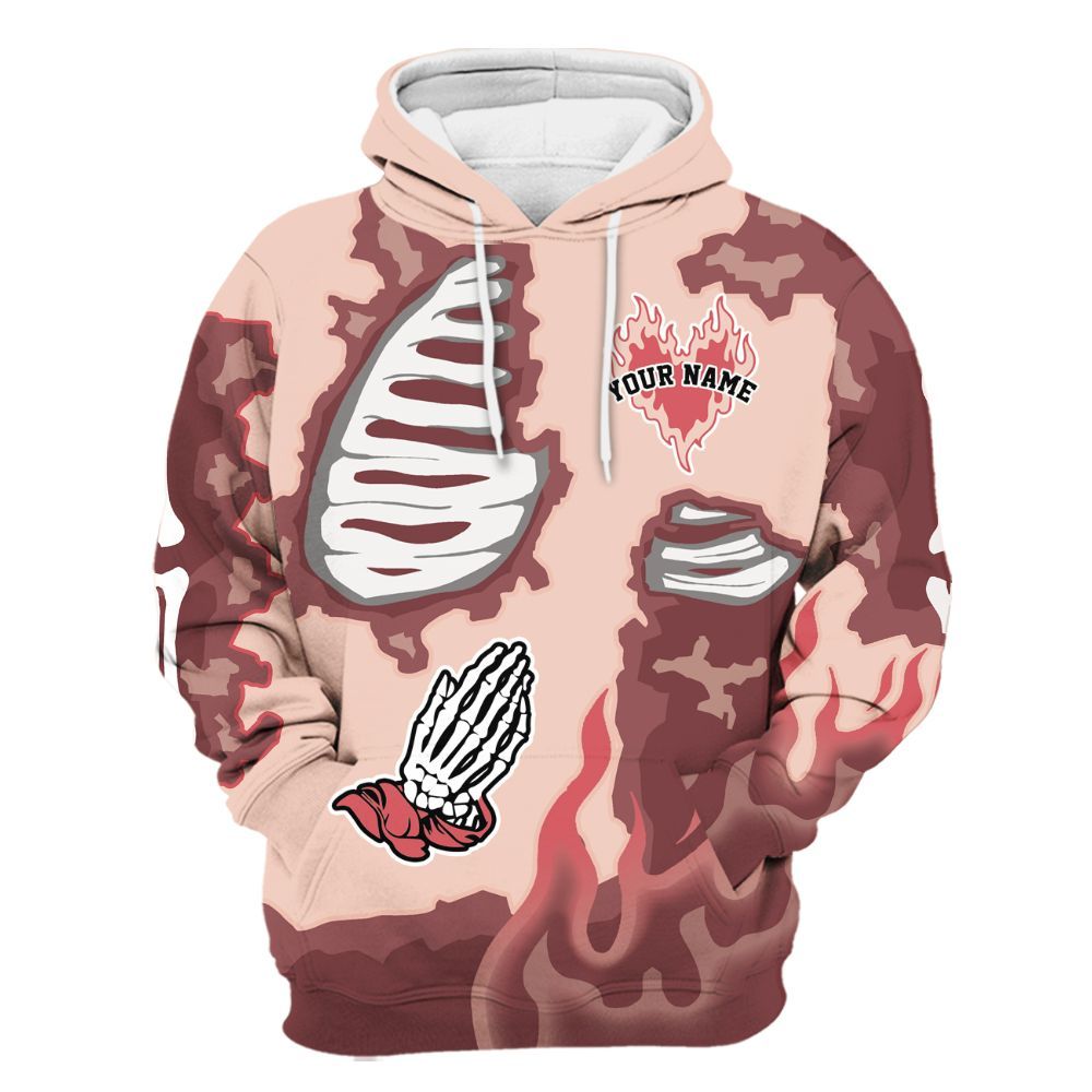 Hoodie To Match Washed Coral 2s Shirt - Dislike Us Graphic Burning Custom Name All Over Print