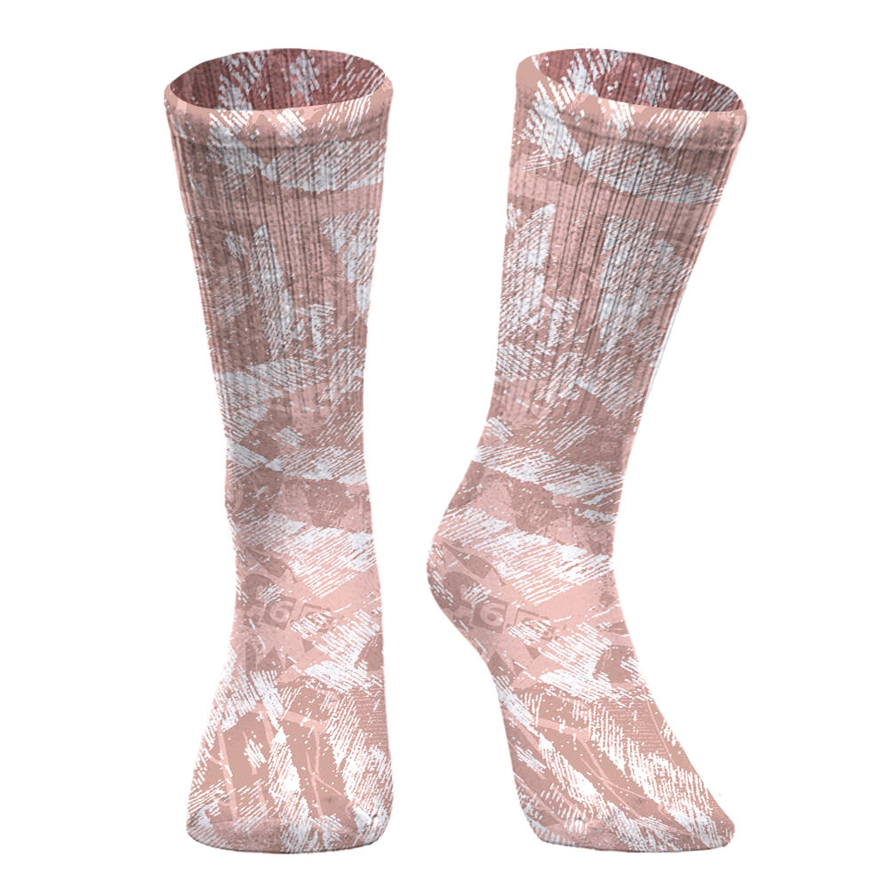 Sock To Match Low Legend Pink 11s - Vintage Avantgarde Graphic Unisex