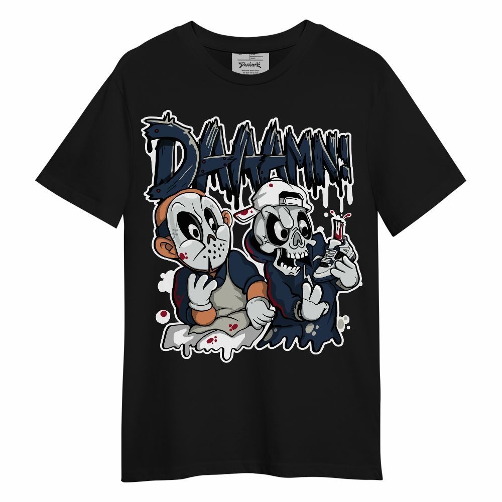 Shirt To Match Navy Blue 2024 6s - Damn Shoe Graphic Unisex Shirt