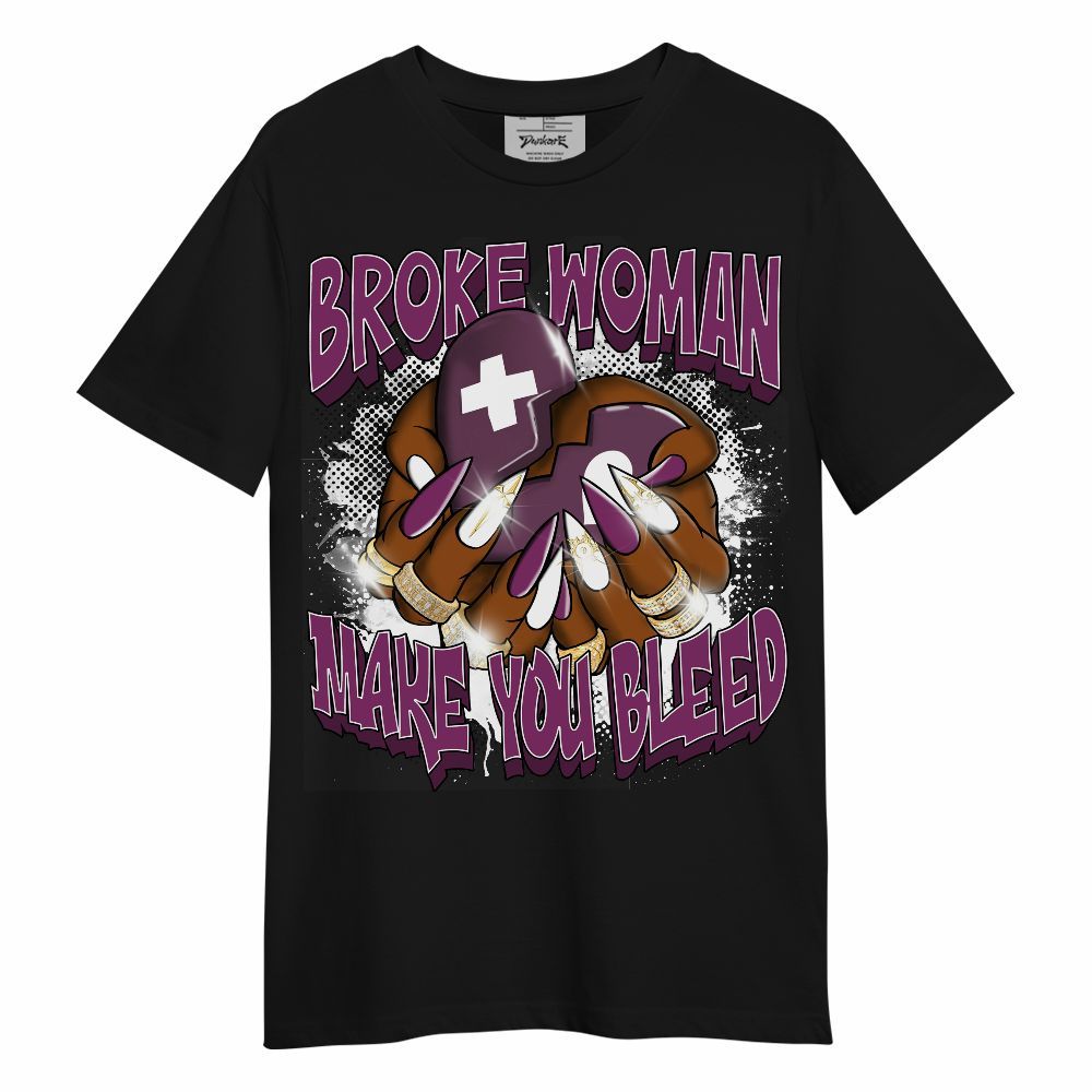 Shirt To Match Air Max Sunder Gore Tex Bold Berry - Broke Woman Heart Retro Unisex Shirt