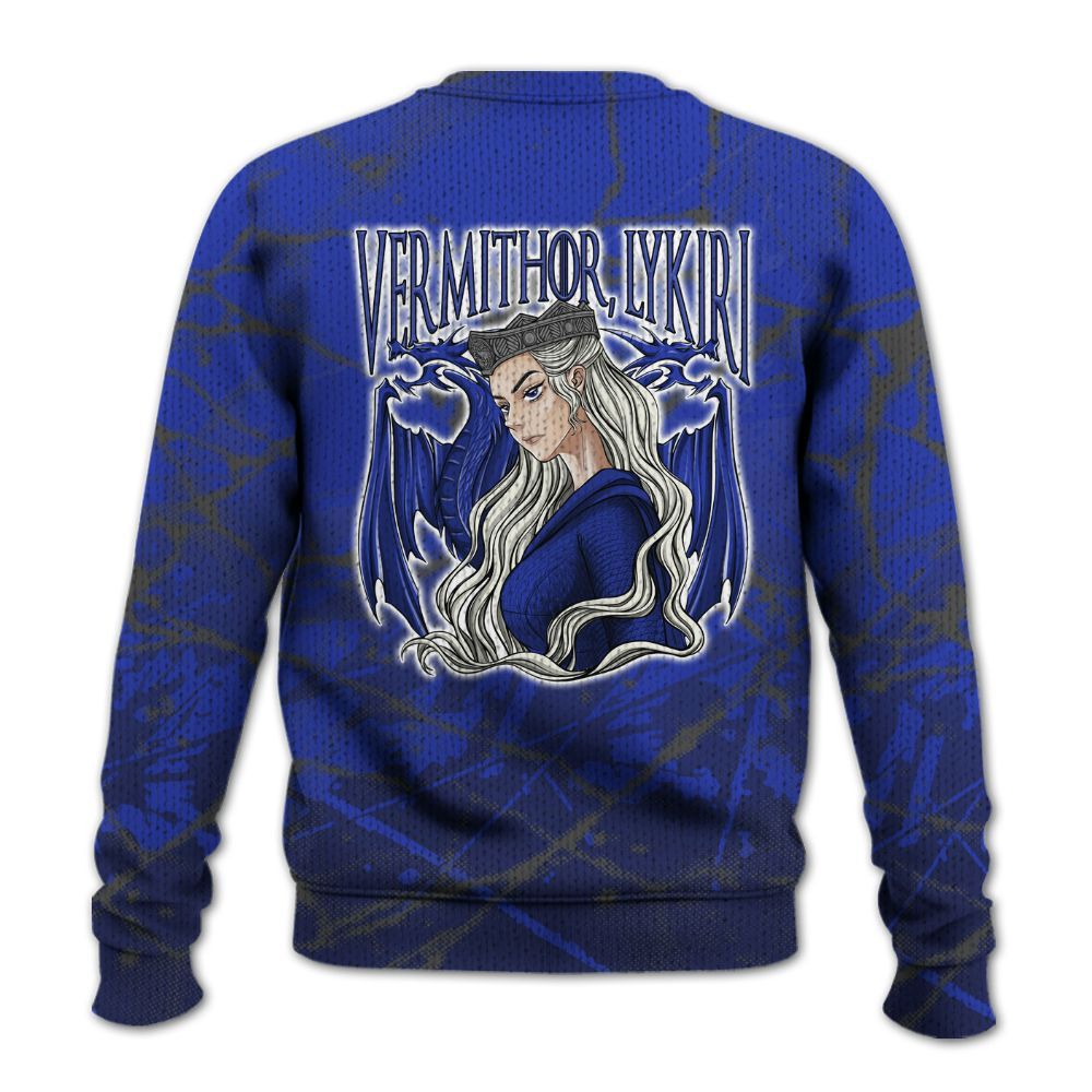 Knitted Sweater To Match Air Max Plus Black Racer Blue - Dragon's Mom! Profound