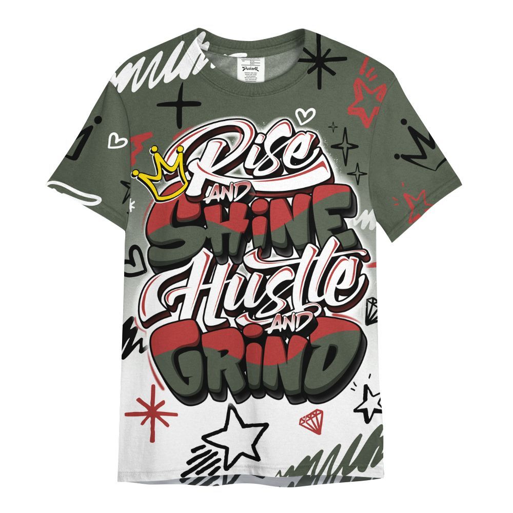 Shirt To Match Air Force 1 Low Year Of The Snake Shirt, Rise Shine Hustle Grind All Over Print