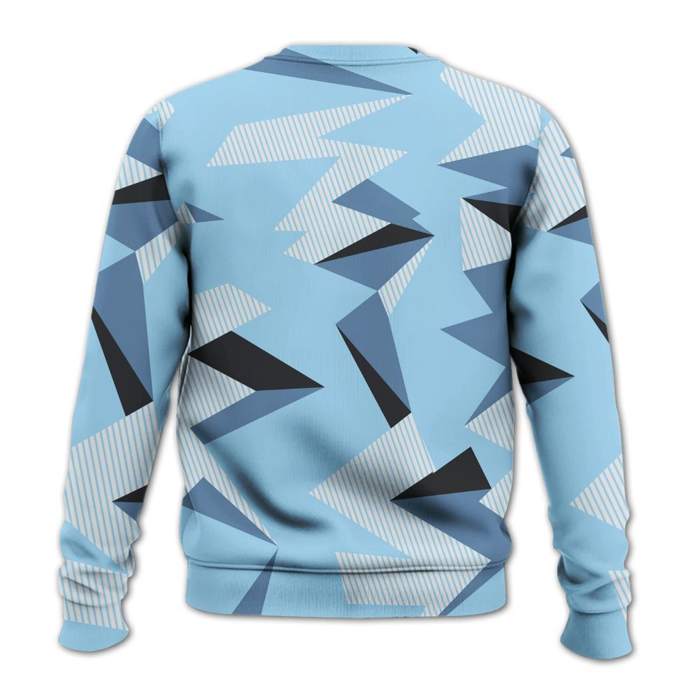 Sweatshirt To Match Legend Blue 11s - Geometric Camouflage Pattern All Over Print