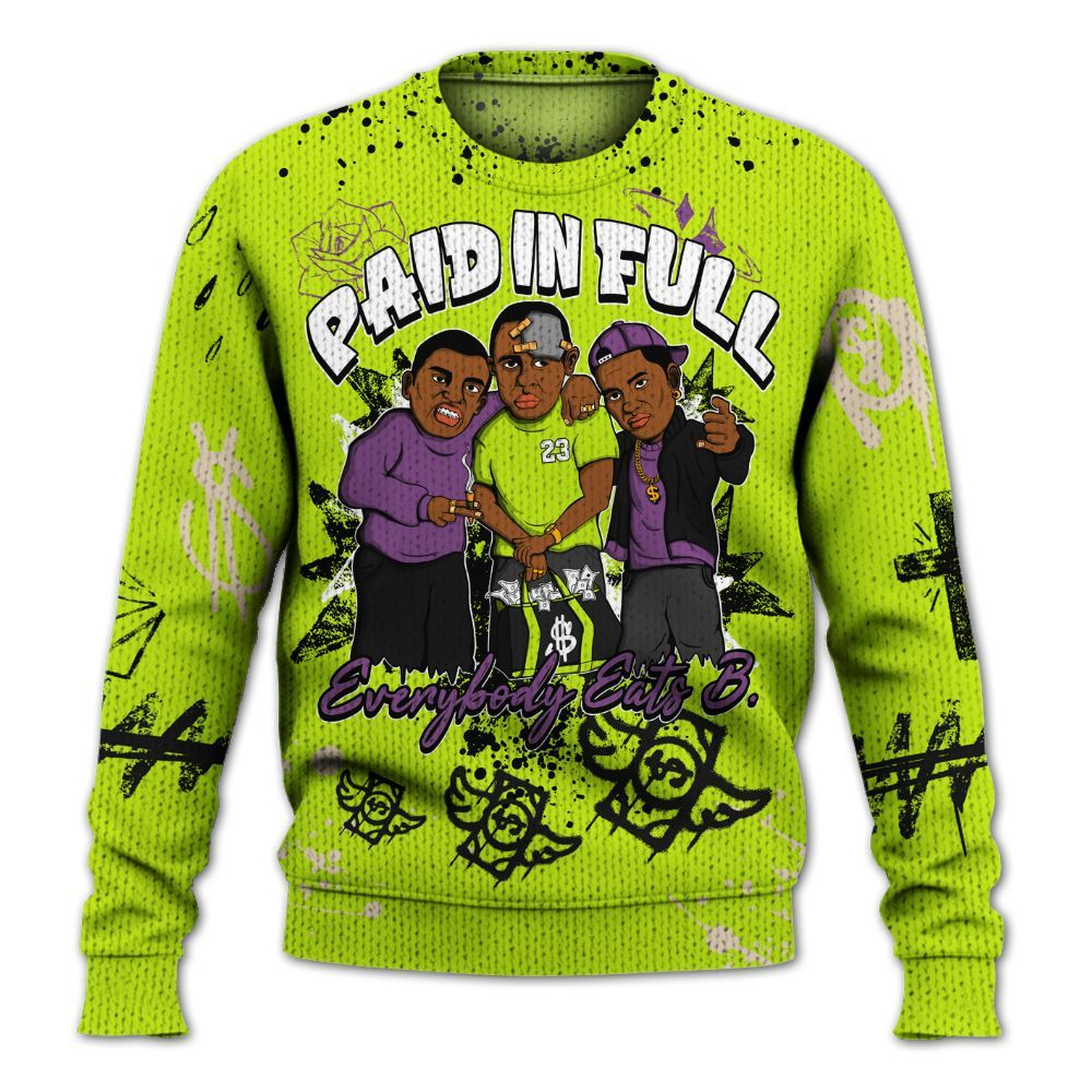 Sweater To Match GS Black Barely Volt 11s - Everybody Paid In Full Crayon Graphic