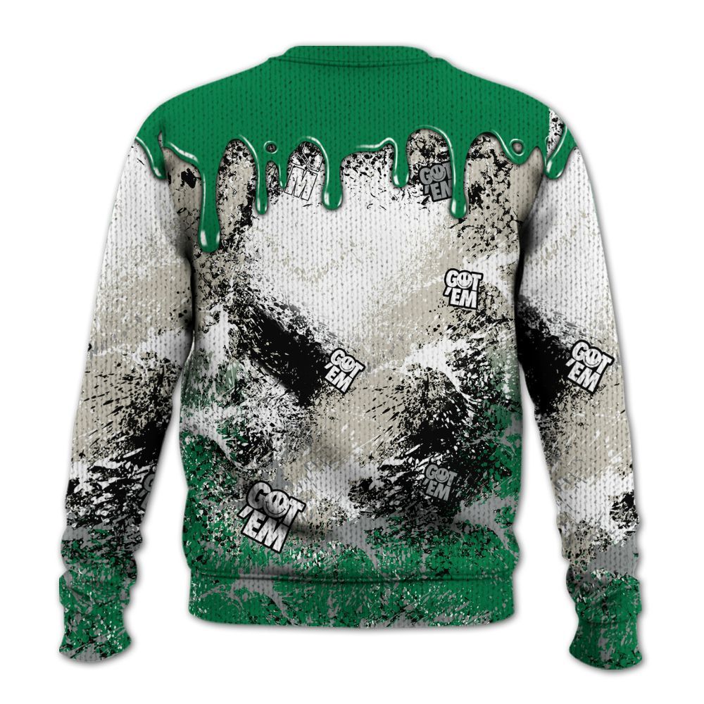 Knitted Sweater To Match Lucky Green 2s - Dripping 23 Drip