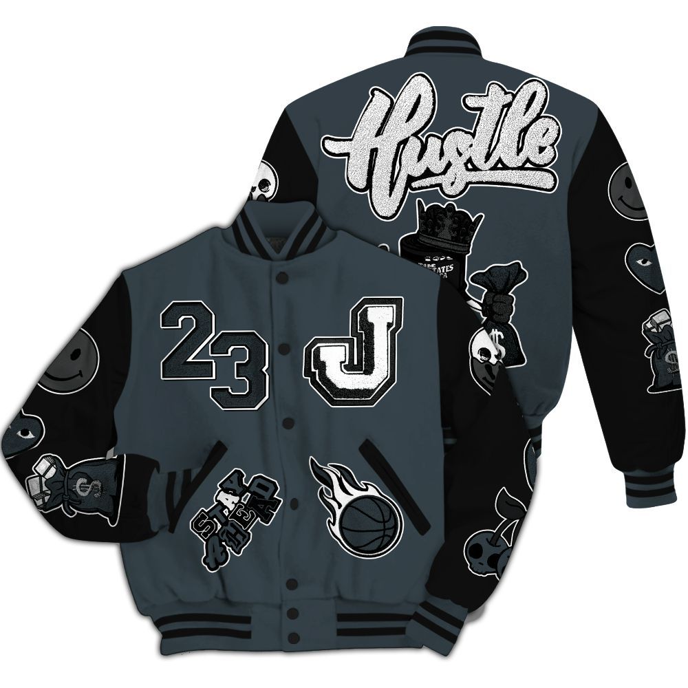 Varsity Jacket To Match Air Max Sunder Gore Tex Black - Hustles Money Number 23 All Over Print