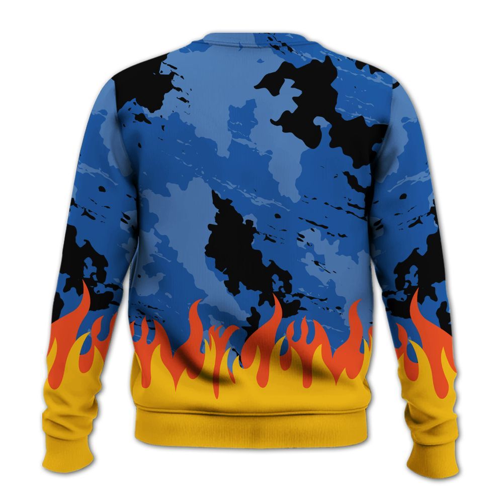 Sweatshirt To Match Low Space Royal 11s - Blooms Whisper Retro All Over Print