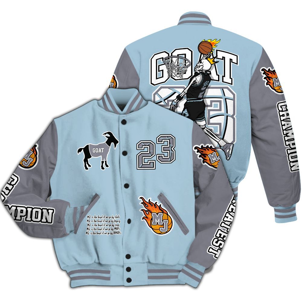 Varsity Jacket To Match Chambray 7s - 23 G.0.A.T Jump Up Basketball All Over Print