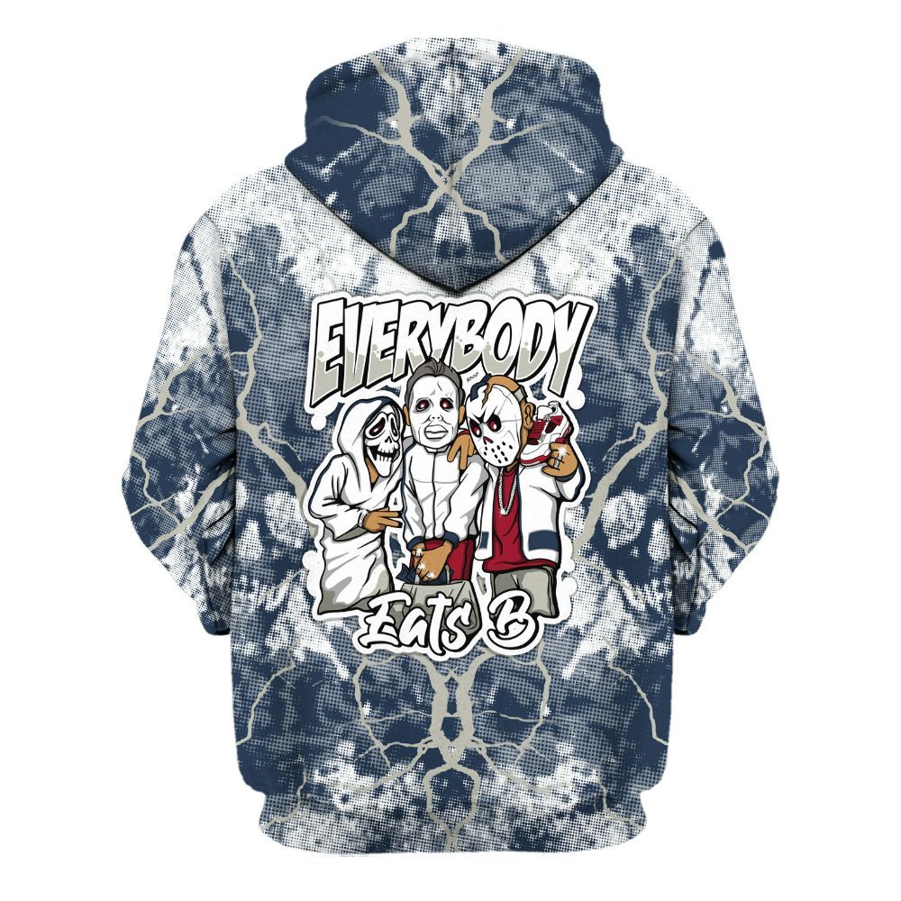 Hoodie To Match White Midnight Navy 6s - Everybody Eatin B Graphic Halloween All Over Print