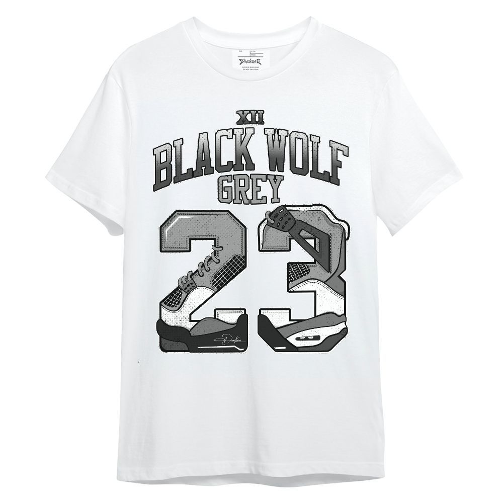 Shirt To Match Black Wolf Grey 12s - Number 23 Dirty 4s Unisex Shirt