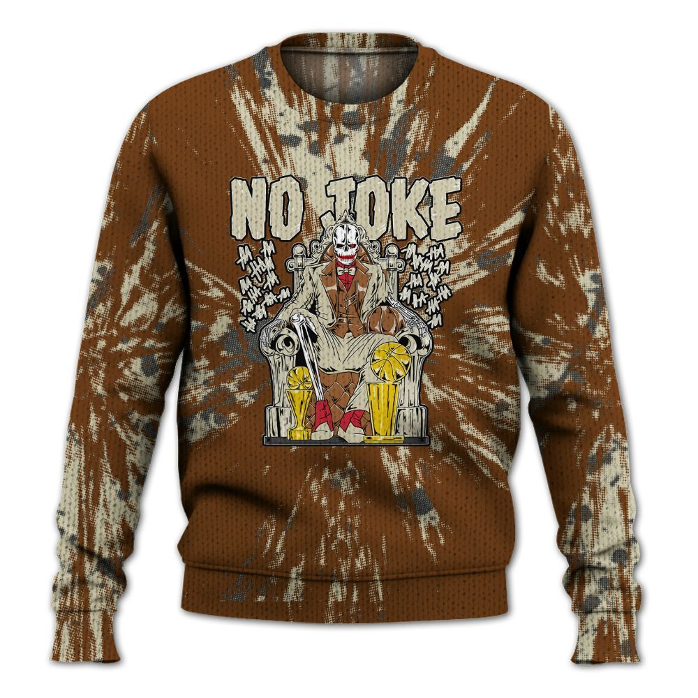 Knitted Sweater To Match Archaeo Brown 5s - Ain't Joke Skeleton Luxury