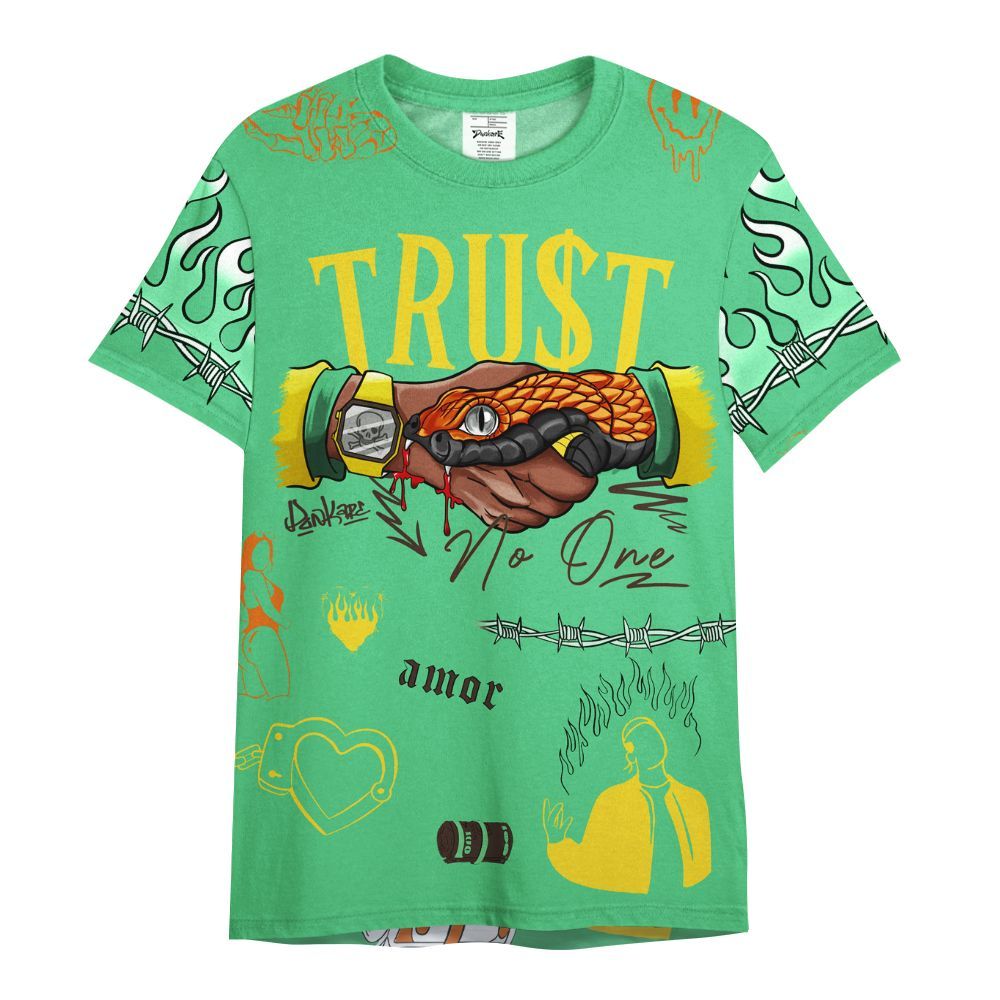 Shirt To Match SB Dunk Low Tourmaline - Snake Trust No One All Over Print
