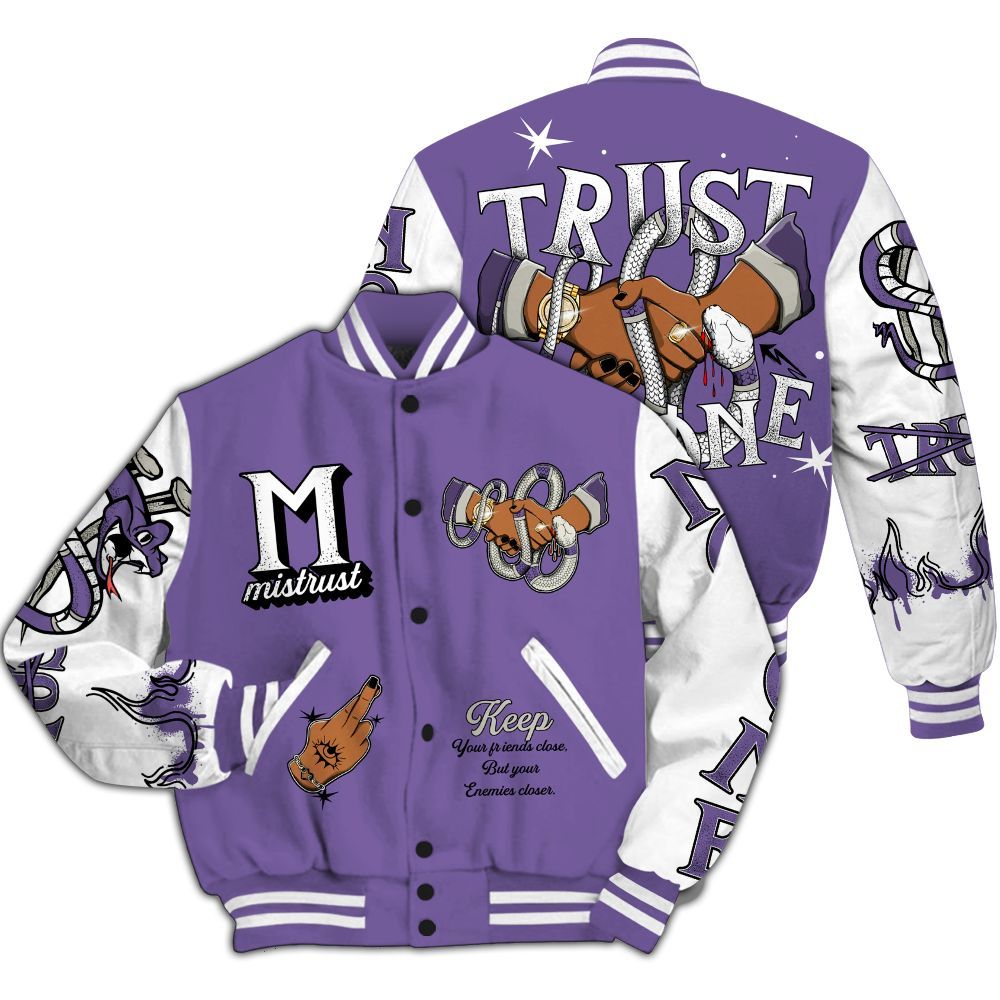 Varsity Jacket To Match Dunk Low Black Raspberry - Trust No One Snake-Bite Street Style All Over Print