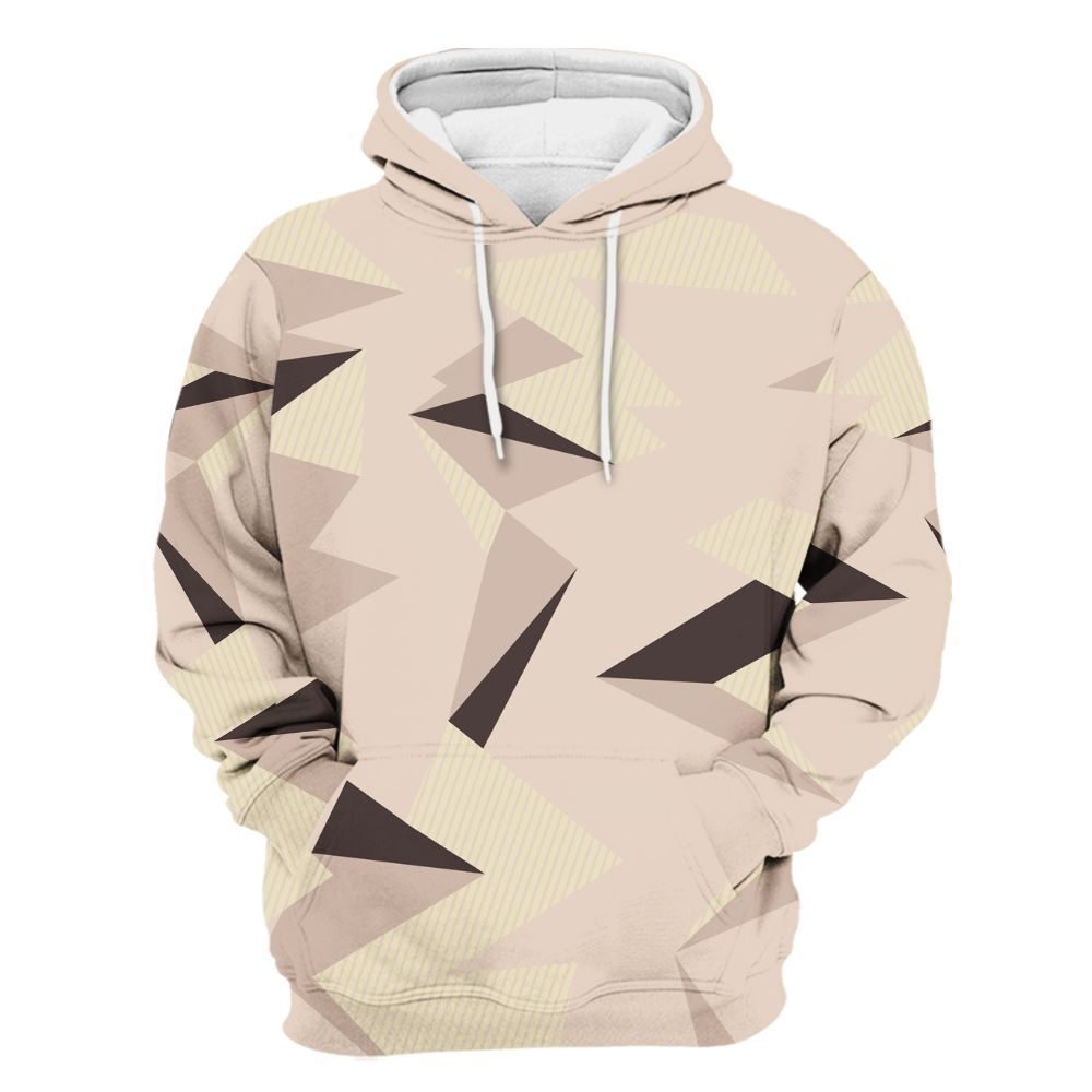 Hoodie To Match A Ma Maniere X Fossil Stone 4s - Geometric Camouflage Pattern All Over Print