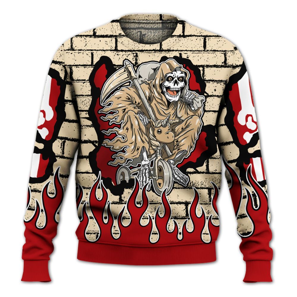 Sweatshirt To Match Dunk Low Strawberry Waffle - Self Make Skeleton Crashed All Over Print