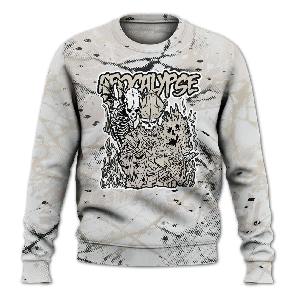 Sweatshirt To Match Retro Reverse Metallic 5s - Apocalypse Skeleton Profound All Over Print