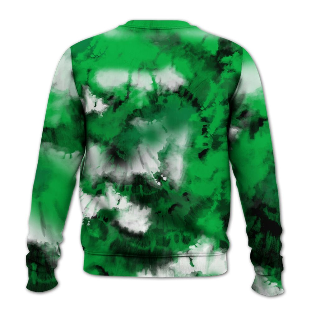 Sweatshirt To Match Lucky Green 5s - God Blessed Tie Dye All Over Print