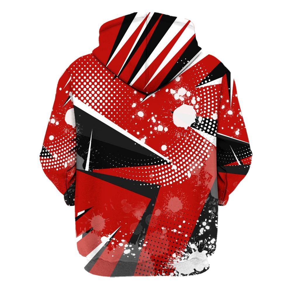 Hoodie To Match Retro Fire Red 6s - Poly Trust No One Dripping All Over Print