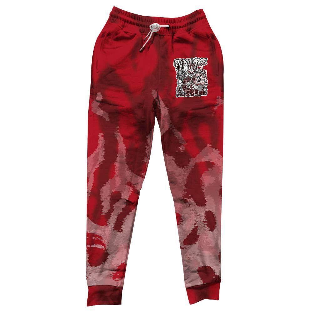 Sweatpant To Match Bred Velvet 11s - Apocalypse Skeleton Burn All Over Print
