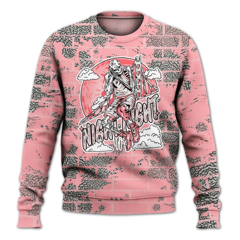Sweatshirt To Match Retro Wings 3s - Seeya Skeleton Brick All Over Print