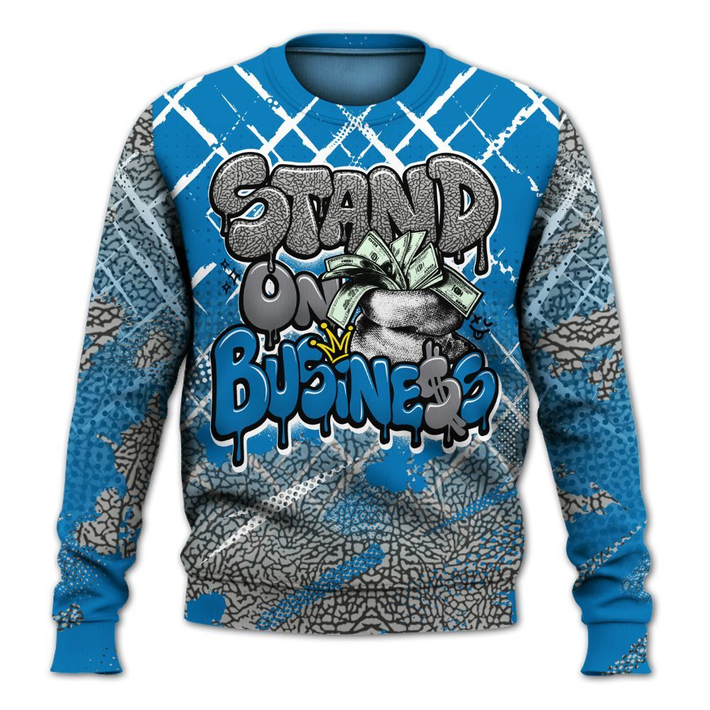 Sweatshirt To Match Wizards 3s - Halftone Stand Business Dripping All Over Print