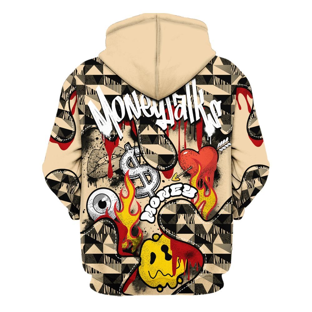 Hoodie To Match Dunk Low Strawberry Waffle - 23 Smile Burning Heart All Over Print