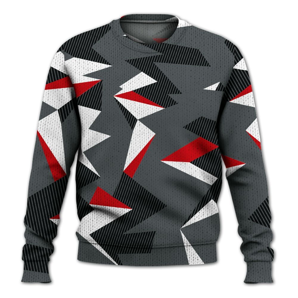 Knitted Sweater To Match Black RM Nigel Sylvester 4s - Geometric Camouflage Pattern