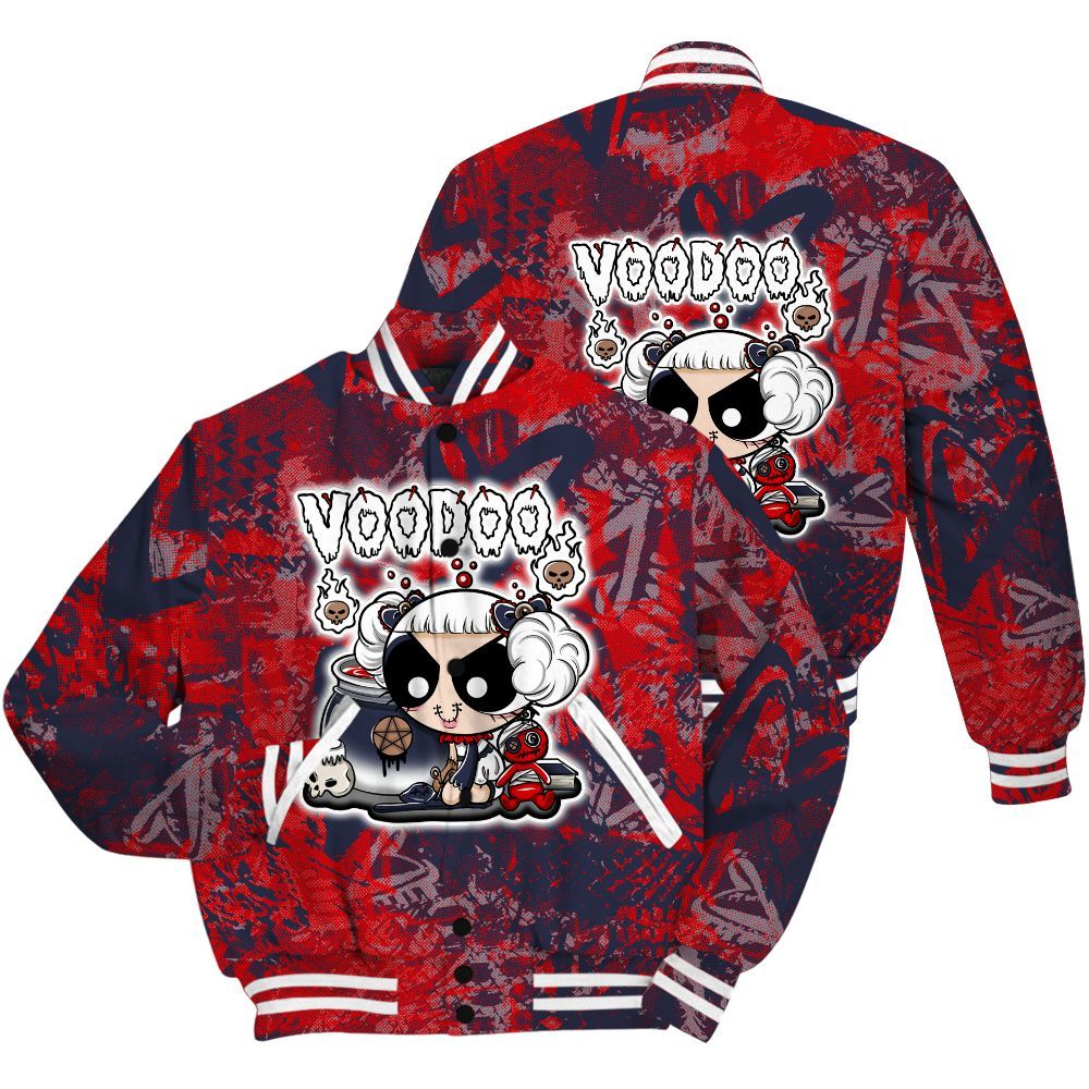Varsity Jacket To Match Low OG Howard University 1s Shirt - Voodooz Heart Grunge All Over Print
