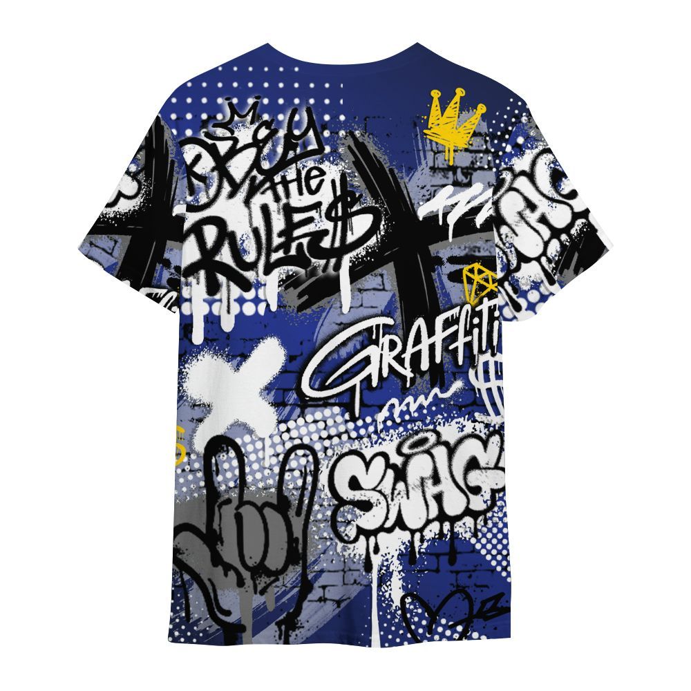 Shirt To Match Air Max Plus Black Racer Blue - True It Real Graffiti Streetwear All Over Print