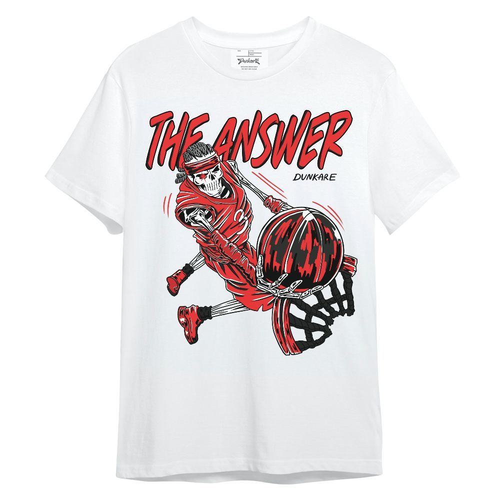Shirt To Match Red Thunder 4s - The Answer Skeleton Unisex Shirt