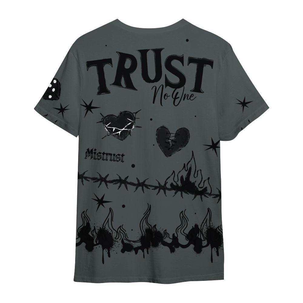 Shirt To Match Black RM Nigel Sylvester 4s - Trust No One Snake-Bite Doodle Crayon All Over Print