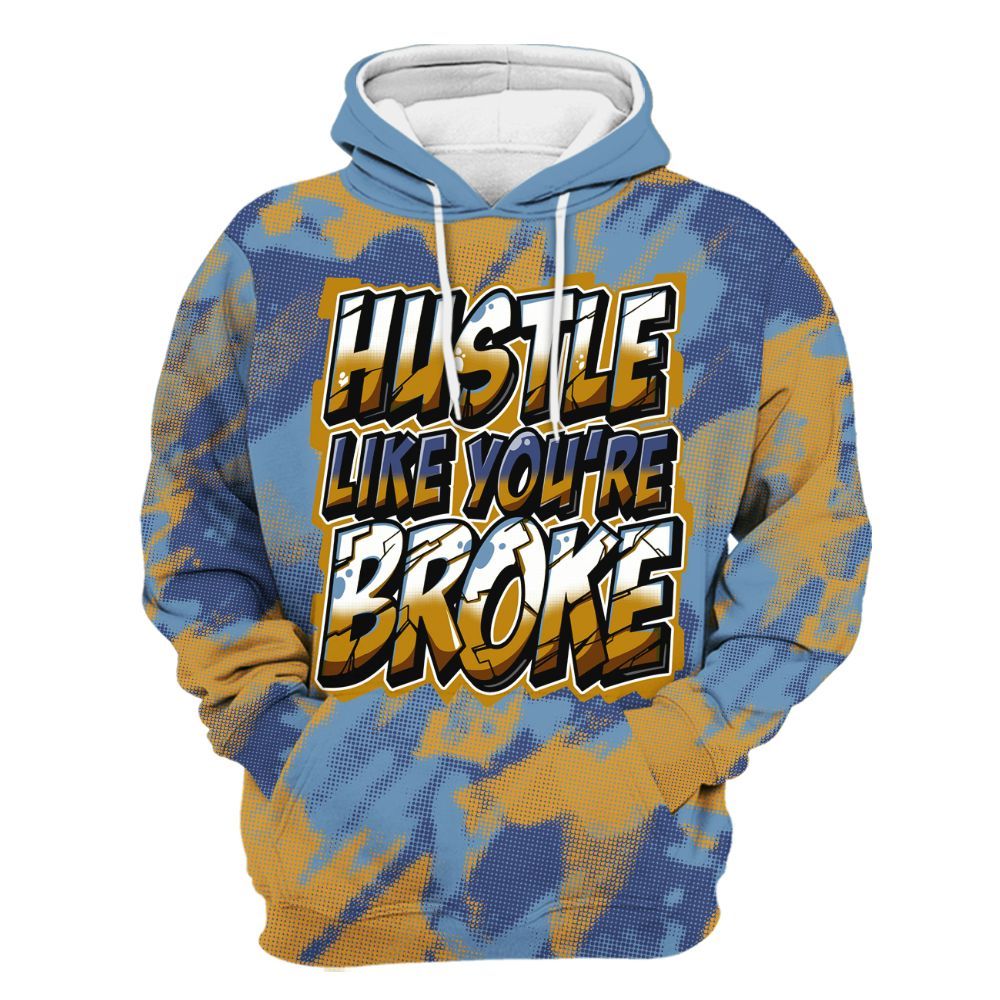 Hoodie To Match High OG First In Flight 1s - Hustles Like Broke Abstract All Over Print